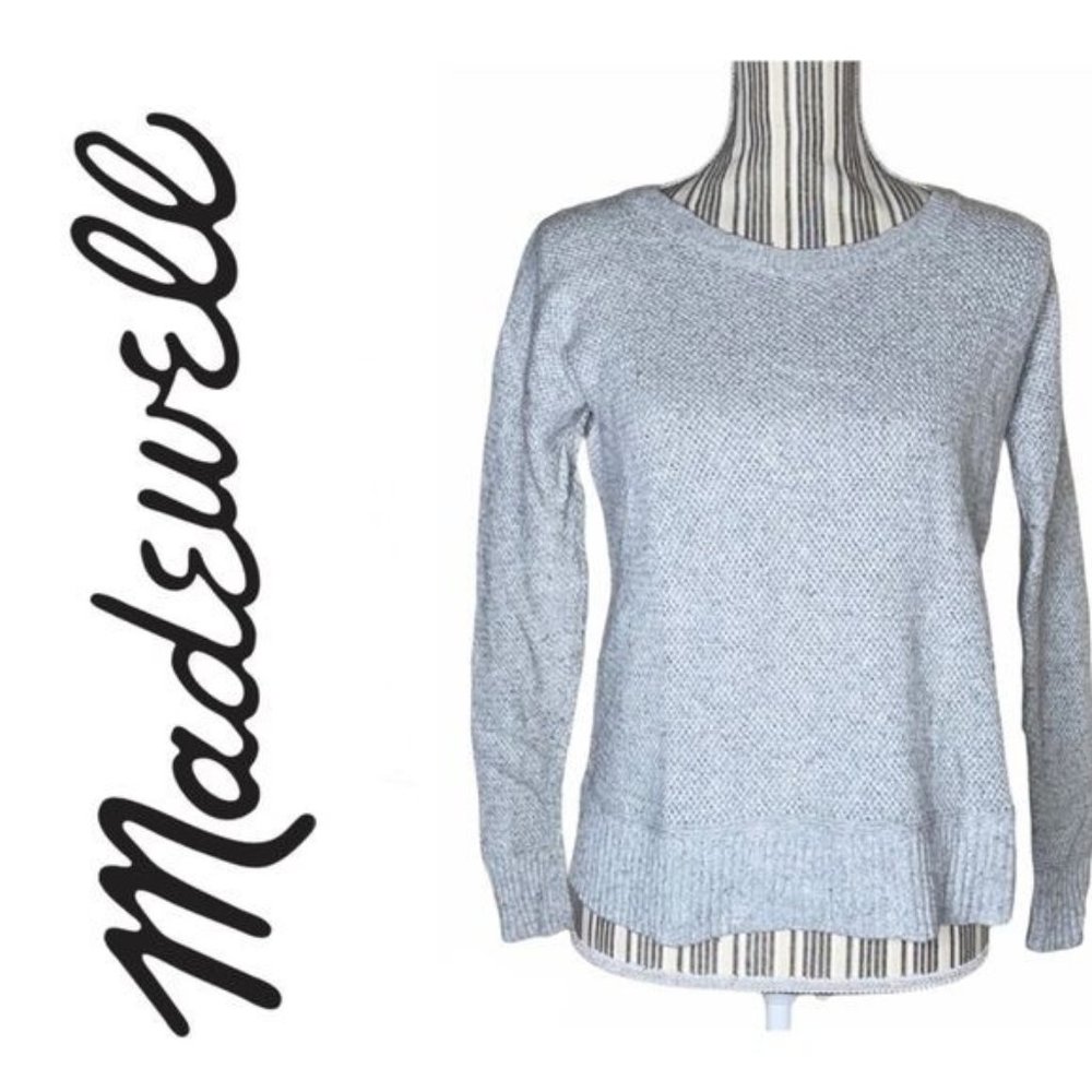 Madewell Knit Hi-low Sweater Heathered Gray Women's Size XS